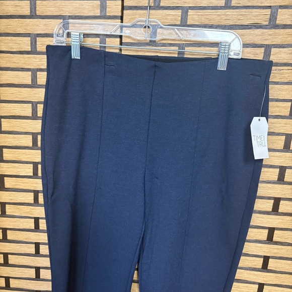 Time & Tru Blue Ponte Bootcut Pull On Pants Size XL‎ - Picture 3 of 7